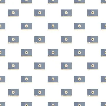 Seamless pattern with repeating video player interfaces Illustrazione stock