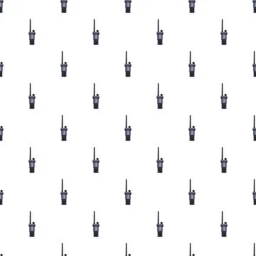 Seamless pattern with repeating walkie talkie transceivers Stock Illustration