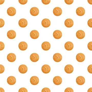 Seamless pattern with repeating wooden circle texture Stock Illustration
