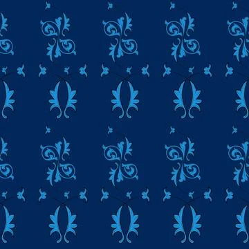 Seamless pattern with repetition of classical flower ornament Stock Illustration