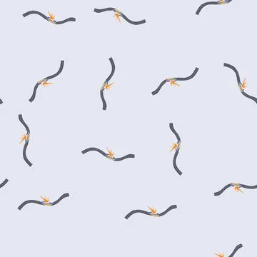 Seamless pattern replacement broken cable cartoon vector Ilustración de archivo