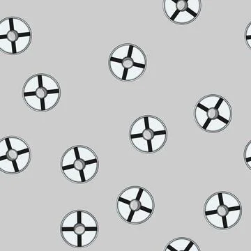 Seamless pattern replica viking shield cartoon vector Stock Illustration