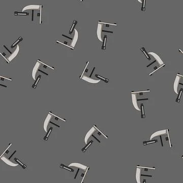 Seamless pattern resolution microscope cartoon vector Stock Illustration