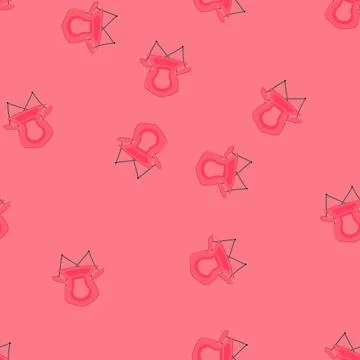 Seamless pattern rest folding chair cartoon vector Illustrazione stock