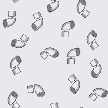Seamless pattern restrictor faucet aerator cartoon vector Stockillustratie