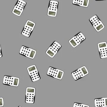 Seamless pattern results voting clicker cartoon vector Stock Illustration
