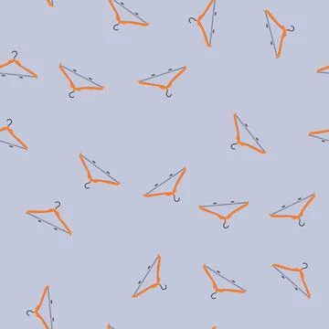 Seamless pattern retail hanger clothes cartoon vector 库存插图
