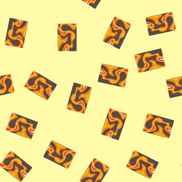 Seamless pattern retro 70s abstract groovy fluid art poster 스톡 일러스트