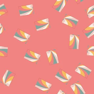 Seamless pattern retro 70s abstract groovy sunburst pattern background Stock Illustration