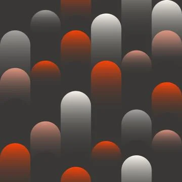 Seamless pattern, retro abstract shape with gradient on dark purple Stock Illustration