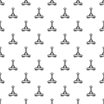 Seamless pattern with retro arcade joystick controllers Stock Illustration