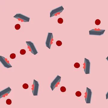 Seamless pattern retro arcade joystick cartoon vector イラスト素材