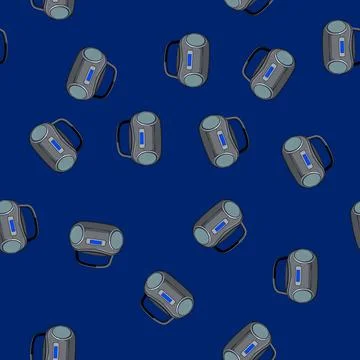 Seamless pattern retro boombox audio cartoon vector Stock Illustration