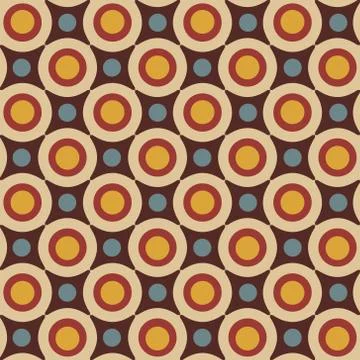 Seamless pattern in retro colors Stock Illustration