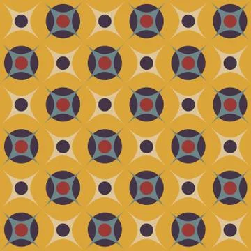 Seamless pattern in retro colors Illustration