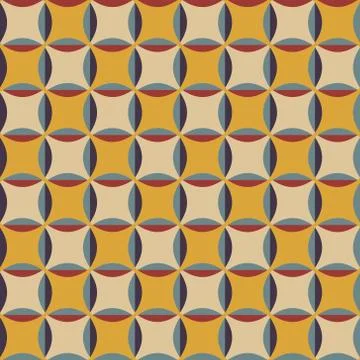 Seamless pattern in retro colors Stock Illustration