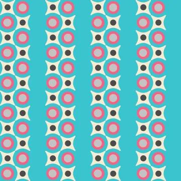 Seamless pattern in retro colors Stock Illustration