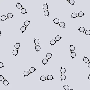 Seamless pattern retro geek glasses cartoon vector 스톡 일러스트