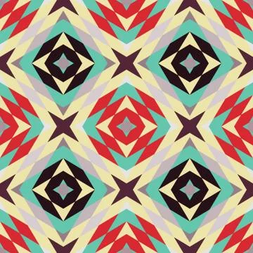 Seamless pattern - Retro geometric background Stock Illustration