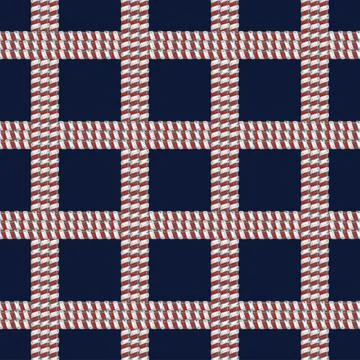 Seamless pattern with retro hand-drawn sketch silver chain Stock Illustration