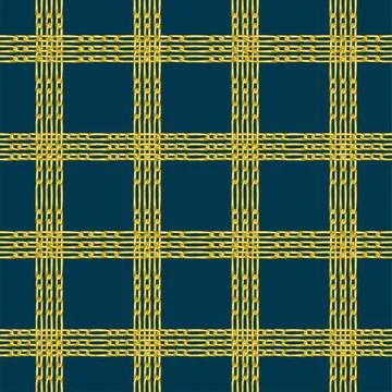 Seamless pattern with retro hand-drawn sketch golden chain Stock Illustration