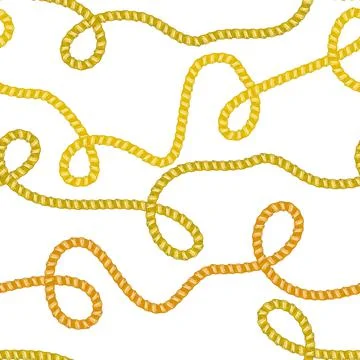 Seamless pattern with retro hand-drawn sketch golden chain Stock Illustration