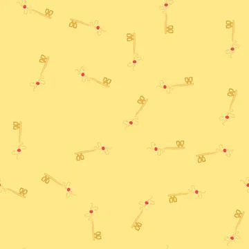 Seamless pattern retro key vintage cartoon vector Stock Illustration