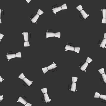 Seamless pattern retro moka pot coffee cartoon vector Stock Illustration