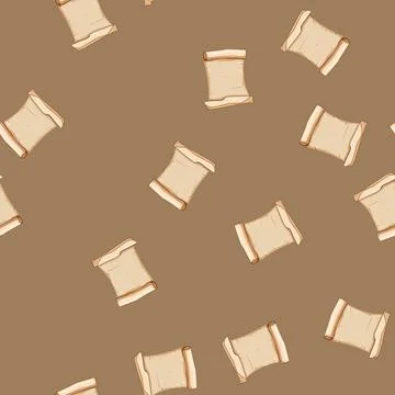 Seamless pattern retro papyrus parchment cartoon vector Illustrazione stock