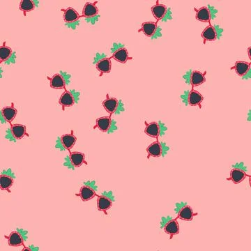 Seamless pattern retro party glasses cartoon vector Stock Illustration
