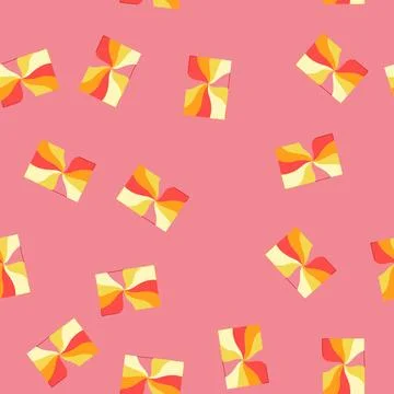 Seamless pattern retro rainbow swirl pattern creating a vibrant background Stock Illustration