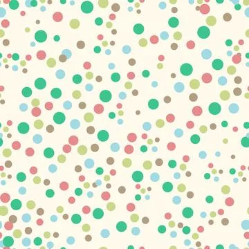 Seamless pattern with retro soft color pastel cute dots Stock Illustration