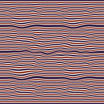 Seamless pattern Retro stripe pattern waves ripple with navy red,white, blue  Stock Photos