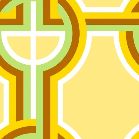 Seamless pattern retro style circles Stock Illustration
