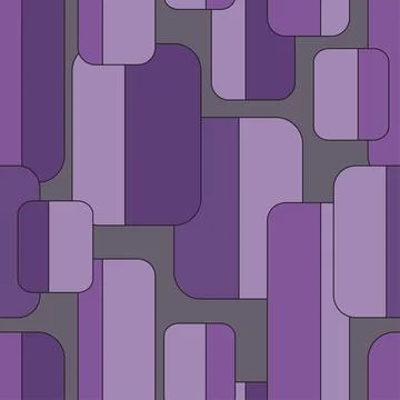 Seamless pattern in retro style with rounded corners Stock Illustration