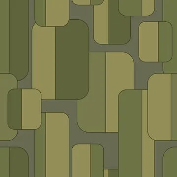 Seamless pattern in retro style with rounded corners Stock Illustration