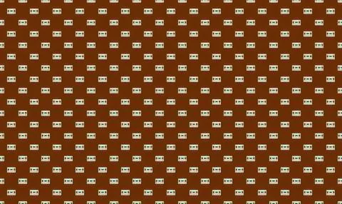 Seamless pattern of retro video game controllers on brown background Stock Illustration