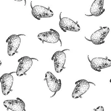 Seamless pattern retro wind up toy sketch hand drawn Stock Illustration