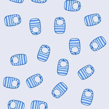 Seamless pattern reusable burp cloths cartoon vector Stock Illustration