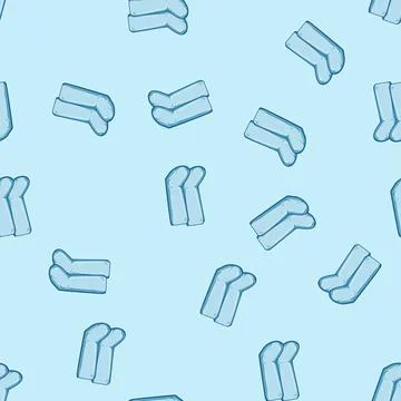 Seamless pattern reusable disposable shoe covers cartoon vector Stock Illustration