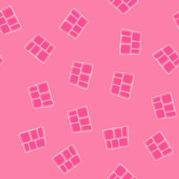 Seamless pattern reusable multi section meal tray cartoon vector Stock Illustration