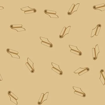 Seamless pattern reusable parchment paper cartoon vector Иллюстрация