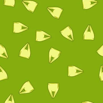 Seamless pattern reusable plastic shopping bag cartoon vector 库存插图