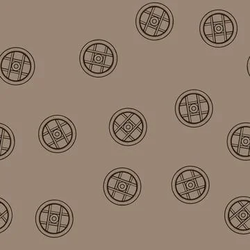 Seamless pattern revolution wheel ancient cartoon vector Stock Illustration