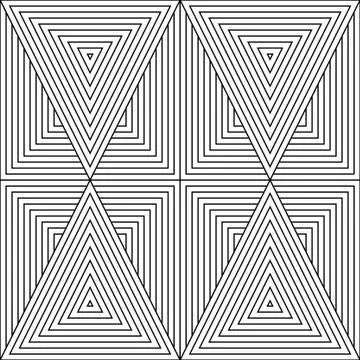 Seamless pattern with rhomboids and triangles Stock Illustration