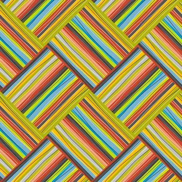 Seamless pattern with rhombus made of stripes and lines Stock Illustration