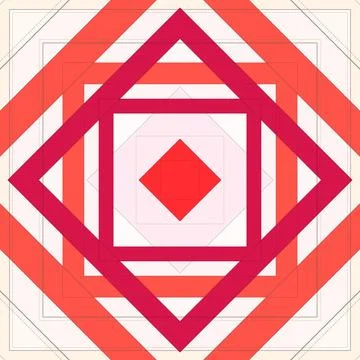 Seamless pattern of rhombuses and lines. Square abstract pattern Stockillustratie