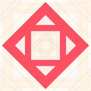 Seamless pattern of rhombuses and lines. Square abstract pattern Illustrazione stock