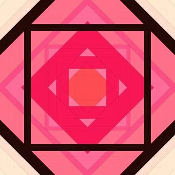 Seamless pattern of rhombuses and lines. Square abstract pattern Stock Illustration