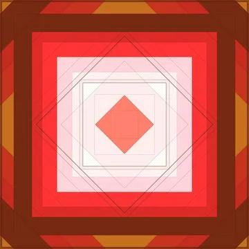 Seamless pattern of rhombuses and lines. Square abstract pattern Stock Illustration